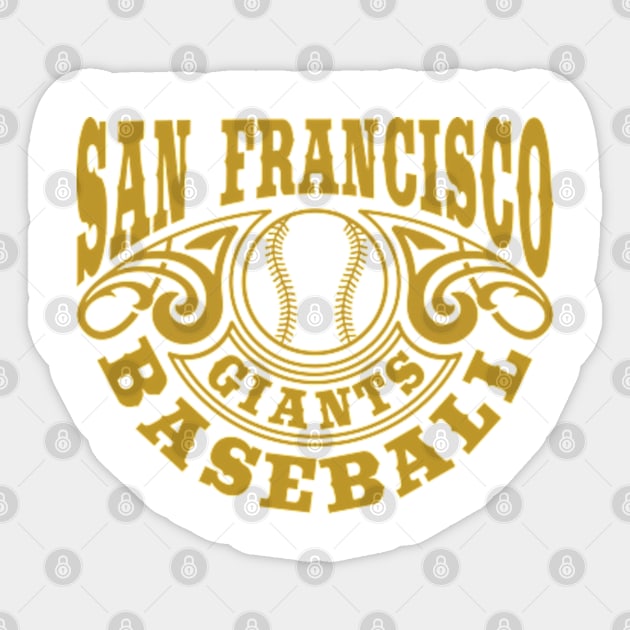 Vintage Retro San Francisco Giants Baseball Sticker by carlesclan